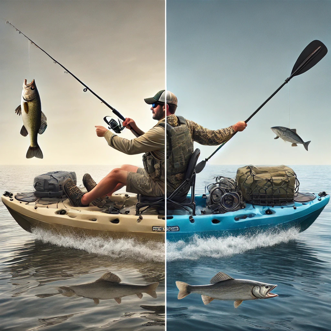 カヤックのフットペダル vs ハンドパドル、釣りに最適なのはどっち?