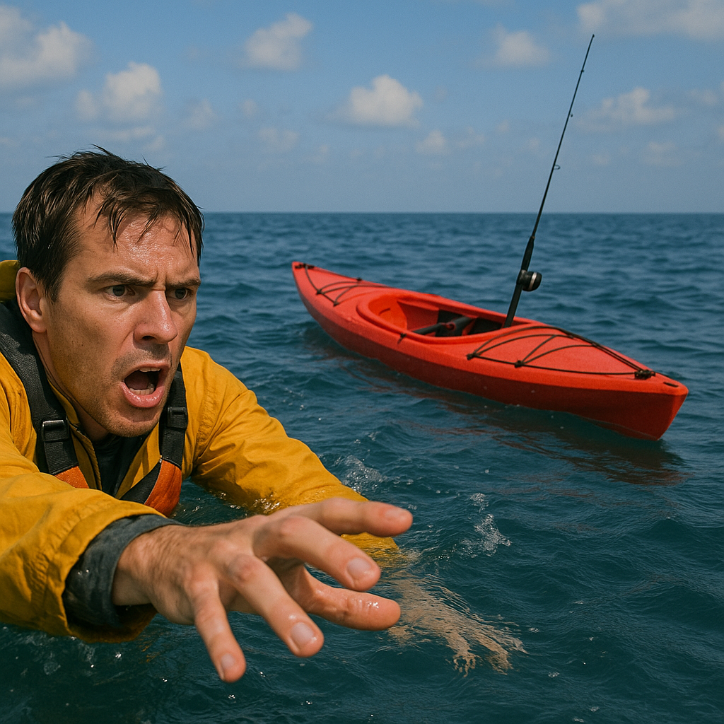 海に投げ出された。カヤックは3m先。——あのとき、体力が残っていなかったら、僕は死んでいた。