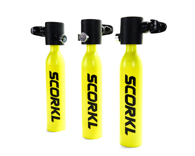 SCORKL|最大10分間水中で呼吸できる再充填可能な軽量・ポータブルシリンダー「スコークル」