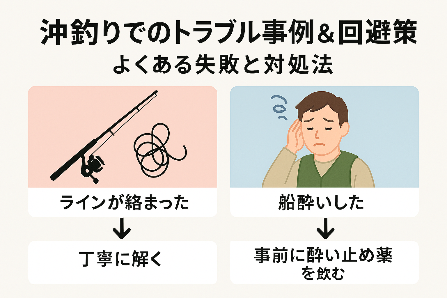 沖釣りでのトラブル事例＆回避策！よくある失敗と対処法