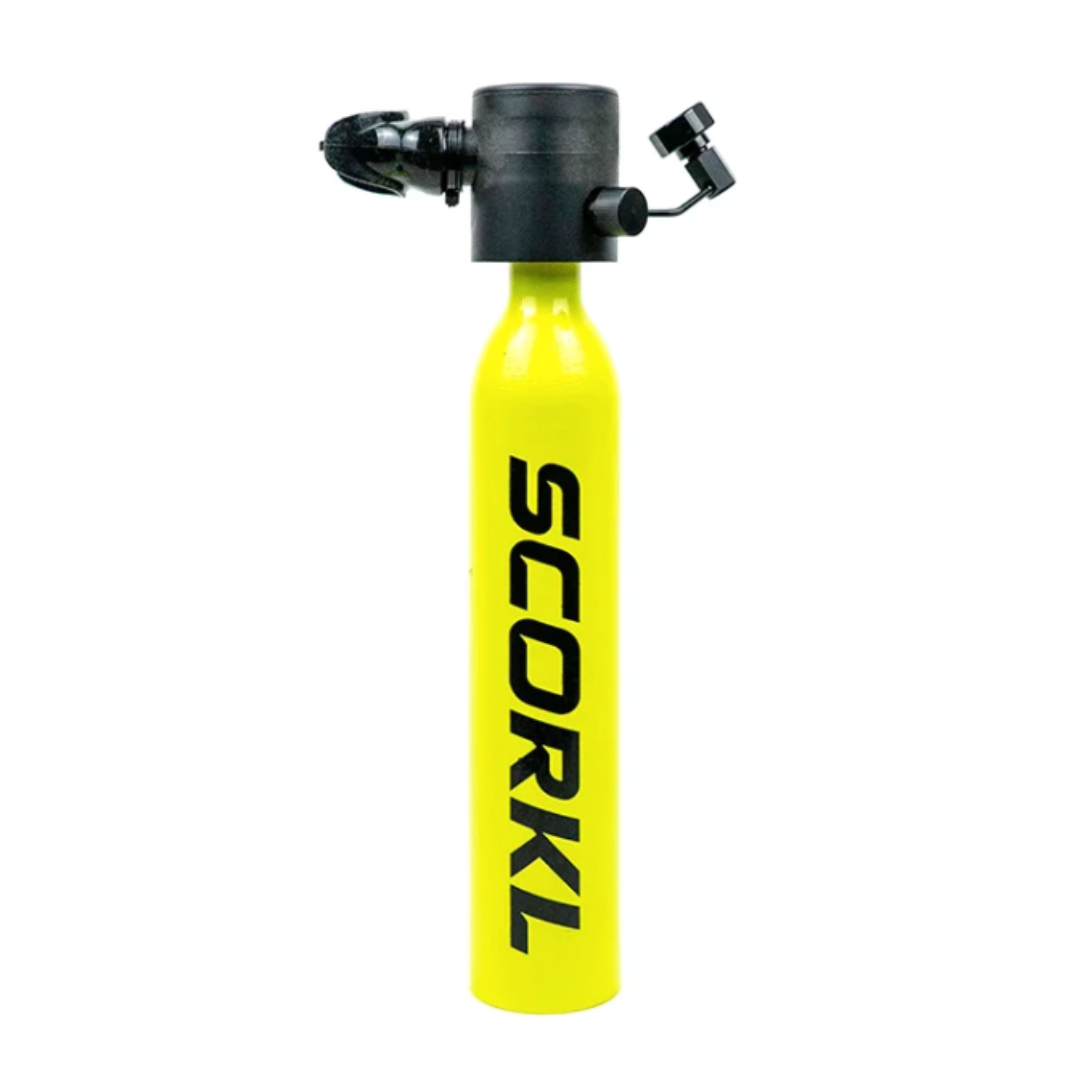 SCORKL｜最大10分間水中で呼吸できる再充填可能な軽量・ポータブルシリンダー「スコークル」